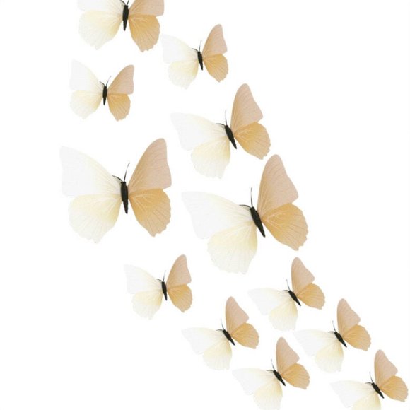 12Pcs/Set 3D Butterfly Fridge Magnet Office Gift Decoration Decal Wall Sticker Refrigerator Magnetic Decal Children Home Office Gift Decoration