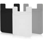 Phone Card Holder, SHANSHUI Silicone and Lycra Ultra Slim Credit&ID Card Holder Wallet Stick on iPhone, Android & Most