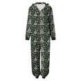 thumbnail image 6 of Odeerbi Christmas Onesie Pajamas for Family Holiday Sleep Jumpsuit Long Sleeve Family Christmas Pajamas Matching Sets Mom Fashion Lattice Print Plush Jumpsuit Sleepwear PJs Set Green, 6 of 7