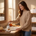 thumbnail image 4 of Ceramic Halloween Pumpkin Ghost Shape Squeeze Bottle, Holiday Kitchen Bathroom Decorative Dispenser Bottle 9.4*16.8cm, 4 of 6