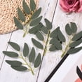 thumbnail image 5 of Uxcell 5.9 Inch Artificial Willow Leaves Fake Willow Greenery Garland Stems Dark Green 40 Pcs, 5 of 5