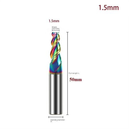 

Mingyiq Colorful End Mill Aluminium HRC55 3F Milling Cutter Acrylic Wood CNC Endmils