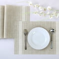 thumbnail image 5 of Uxcell Heat Resistant White Strip Table Woven Placemats 6Pack, 5 of 7