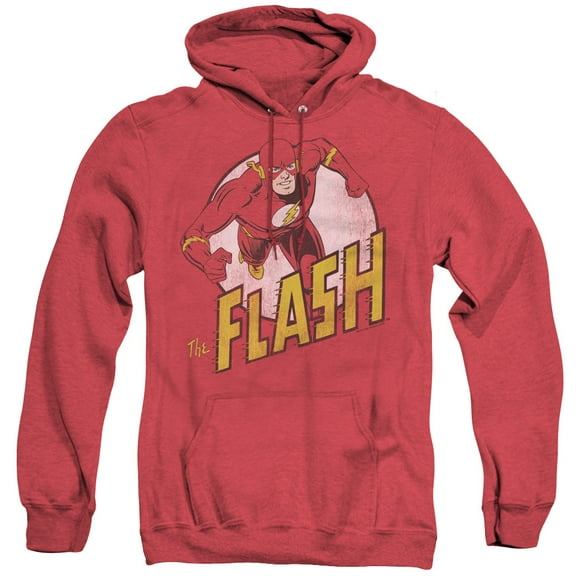 DC Comics Flash The Flash Adult Heather Hoodie Sweatshirt Red