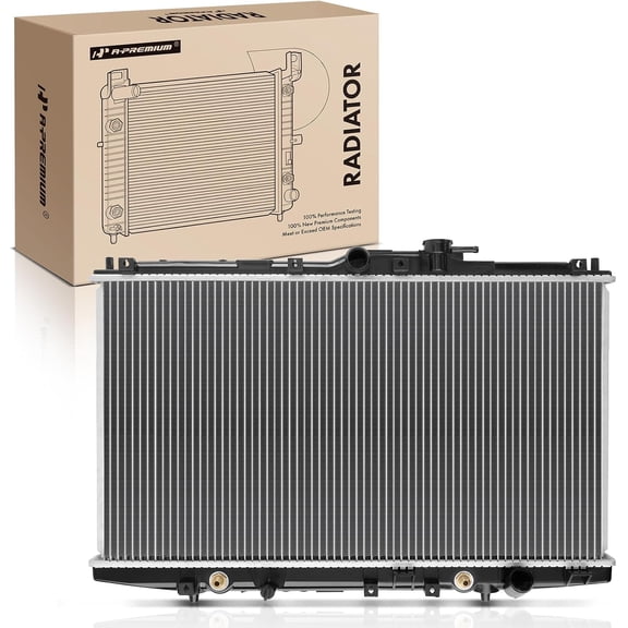 A-Premium Engine Coolant Radiator Assembly with Transmission Oil Cooler Compatible with Honda Accord 1998 1999 2000 2001 2002, Automatic Transmission, Replace# 19010PAAA03, 19010PAAA51