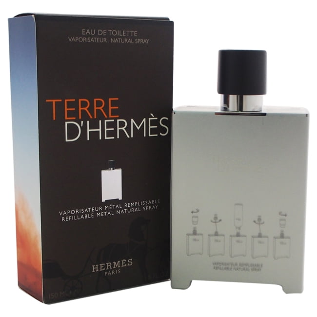Terre D'Hermes by Hermes for Men 5 oz EDT Refillable Metal Spray