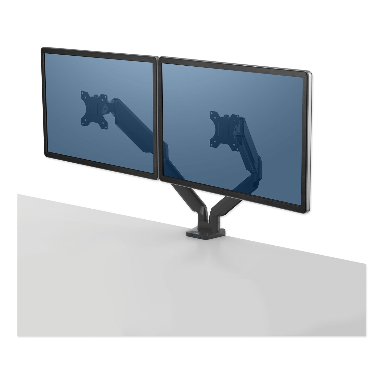Fellowes Platinum Series Dual Monitor Arm For up to 27" Monitors Silver 8056501