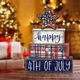 thumbnail image 7 of Memorial Day Table Decorations Patriotic Wood Flags Individual Tiered Tray Decorations Red And Blue Centerpiece Flags For Holiday Tabletop Home Party Decor 1×摆件Happy 4Th Of, 7 of 7