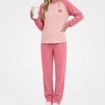 thumbnail image 2 of ITSAME Girls 2 Piece Loungewear Outfit Raglan Sleeve Crewneck Pullover and Pants Warm Sleepwear Set Size 11, 2 of 6