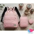 thumbnail image 3 of Mochila Pañalera Con Bolsa Mas Monedero Ecobaby Original Rosa, 3 of 9