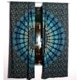 thumbnail image 2 of Boho Floral Blackout Curtains Bohemian Mandala Drapes Decor for Bedroom Living Room Window Drapes Top Room Darkening Curtains 2 Panel Set 90 X 40 Inches, 2 of 4