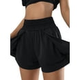 thumbnail image 5 of Hanerdun Women Running Shorts Double Layers Athletic Bottom Female Yoga Pant Black M, 5 of 5