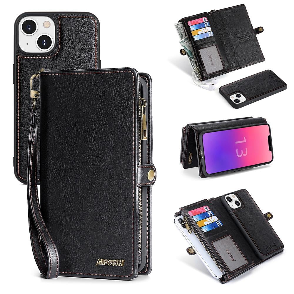 Leather Cover Business Gifts Wallet with Extra Waterproof Underwater Case Flip Case for iPhone X
