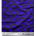 thumbnail image 1 of Soimoi Blue Cotton Cambric Fabric Diamond Geometric Printed Craft Fabric by the Yard 42 Inch Wide, 1 of 3