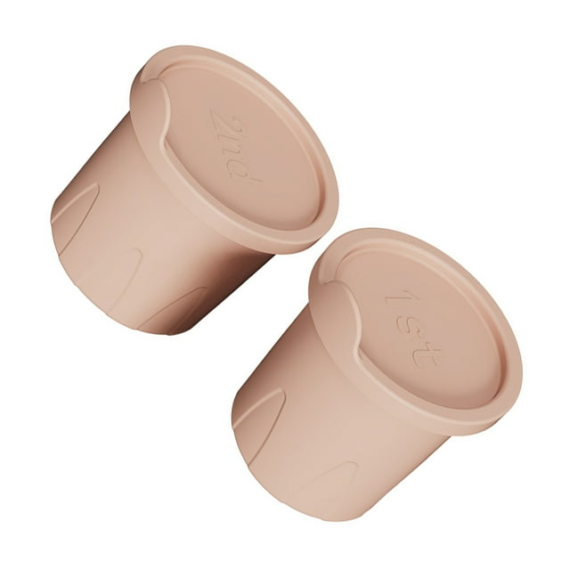 Wosthever Molde hueco para cubitos de hielo de silicona de grado maternal, bandeja de hielo sellada con tapa, 2 piezas Rosa