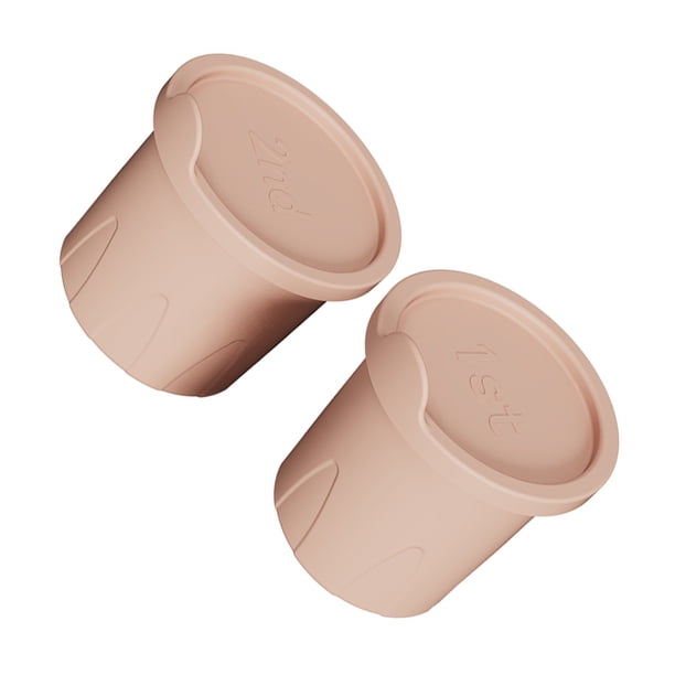 Wosthever Molde hueco para cubitos de hielo de silicona de grado maternal, bandeja de hielo sellada con tapa, 2 piezas Rosa