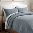 thumbnail image 3 of EVERGRACE Cotton Gauze King Bedspread, Ultra Soft Prewashed Pick Stitch Matelassé Coverlet, Lightweight Textured Oversized King Quilt Bedding Set for All Season, with 2 Shams, Fog Gray, 3 of 8