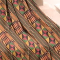 thumbnail image 2 of Boho Colorful Geometric Ethnic Pattern Blanket,Comfortable Soft Flannel Throw Blanket,All Season,Warm Lightweight Blankets for Sofa Bed Couch Living Room Chair,50"x60", 2 of 4