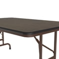 thumbnail image 4 of Correll Adjustable Height Econoline Melamine Top Folding Table, 30x48", RECTANGULAR, WALNUT BROWN, 4 of 8