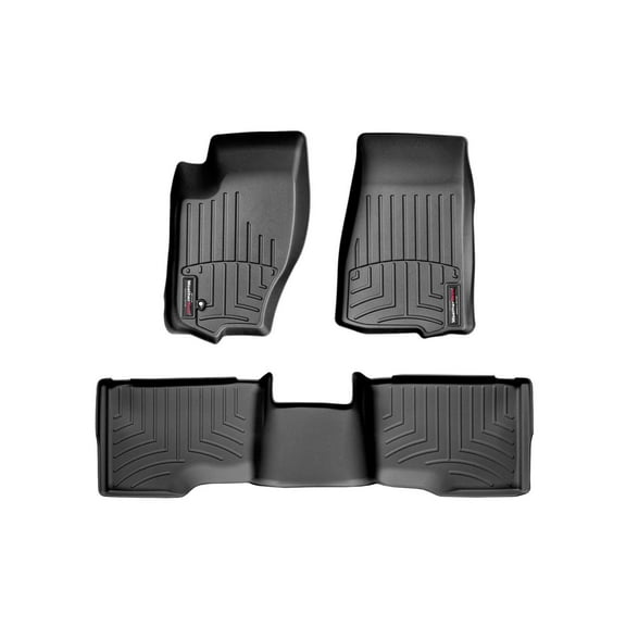 WeatherTech Custom Fit FloorLiners compatible with Jeep Commander, Grand Cherokee - 1st & 2nd Row, Black