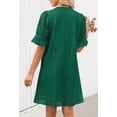 thumbnail image 4 of Minivestido MEROKEETY 2025 de verano de manga corta con cuello en V para mujer, 4 of 8