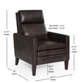 thumbnail image 7 of Vaughn Burnished Brown Faux Leather Push Back Recliner, 7 of 7