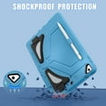 thumbnail image 5 of Allytech iPad 9.7" Case 2018/2017, iPad 5 6 Case,  iPad Pro 9.6" Case, Kids Friendly Heavy Duty Shockproof Rugged Kickstand Protective Kids Case Cover for Apple iPad 6th 5th Gen - Light Blue, 5 of 8