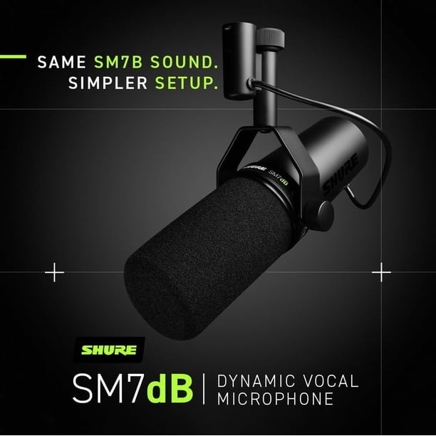 Shure SM7DB | Dynamic Vocal Microphone with Built-in Preamp