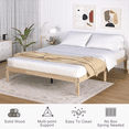 thumbnail image 3 of Queen Bed Frame Wood, 12" Wood Platform Bed Frame with Wood Slats, 8.7" Under-Bed Storage, Noise-Free, Easy Assembly, 3 of 8
