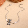thumbnail image 3 of Simple Dragonfly Insect Thin Chain Anklet Minimalist Ankle Bracelet For Women, 3 of 5
