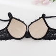 thumbnail image 5 of Hrsba Balconette Bra,Solid Color Lace Back Hook Closure Underwire Push Up Lifting Breathable Daily Wear Bra for Women, 5 of 7