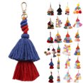 thumbnail image 2 of Porte-clés à Pompons Mode Polyvalent Anneau de Clé Pendentif Pompon Breloque de Sac, 2 of 7
