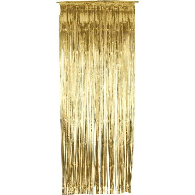 OULII Tinsel Foil Fringe Curtains for Birthdays Photo Backdrop 1 Set