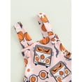 thumbnail image 5 of Newborn Baby Girl Halloween Jumpsuit Overalls Sleeveless Cartoon Print Romper Bell-Bottoms, 5 of 8