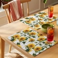 thumbnail image 4 of Summer Sunflower Placemats Set of 4, Retro Flower Wood Grain Non-Slip Place Mats Washable Table Mats for Kitchen Dining Table Decorations Indoor/Outdoor, 4 of 9