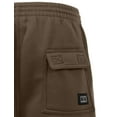 thumbnail image 5 of J. METHOD Men’s Cargo Shorts Active Casual Comfy Workout Gym Elastic Drawstring Fleece Pockets Sweat Pants NEMP07 Brown 2XL, 5 of 6