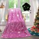 thumbnail image 2 of Manta de peluche para niños y niñas, manta de estrellas que brilla en la oscuridad, manta de forro polar, manta suave y esponjosa que brilla en la oscuridad, regalos 130x150cm, 2 of 5