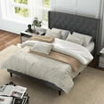 thumbnail image 1 of Costway Full Size Upholstered Platform Bed Button Tufted Headboard Mattress Foundation, 1 of 10
