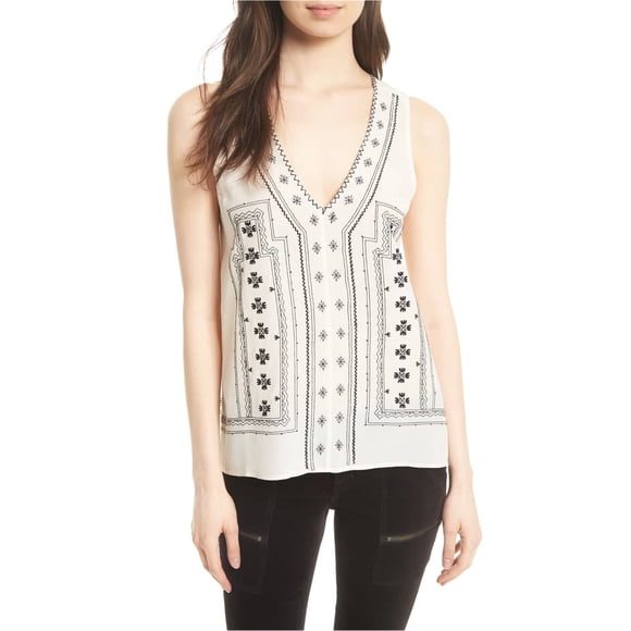Joe's Womens Merles Knit Blouse, White, Small