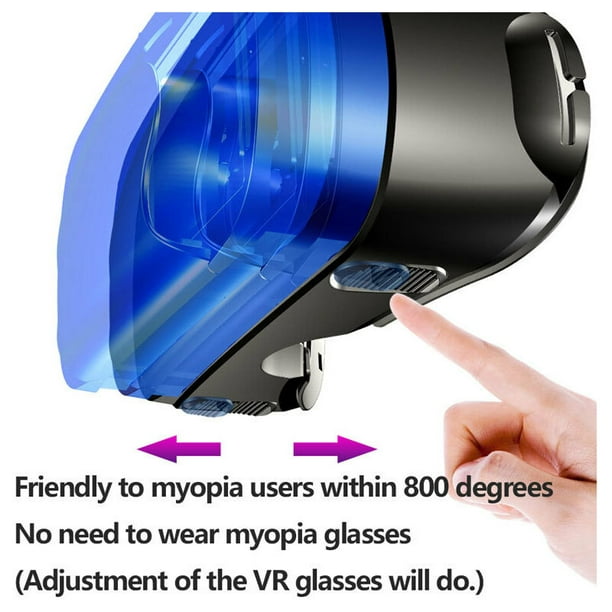 Lunettes VR lumière bleue protection des yeux nouveau grand casque  téléphone mobile casque de réalité virtuelle lunettes 3D VR，A