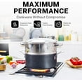 thumbnail image 5 of Granitestone 20 Pc Complete Pots and Pans Set Non Stick, Pot and Pan Set Cookware Set with Deep Frying Pan and Bakeware, Non Stick Pots and Pan Set with Utensils, Oven/Dishwasher Safe, Black, 5 of 7