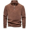 thumbnail image 7 of Zedker Sweatshirts for Men Long Sleeve Waffle Shirts Quarter Zip Loose Pullover Tops Lightweight Trendy Sweatshirts, 7 of 7