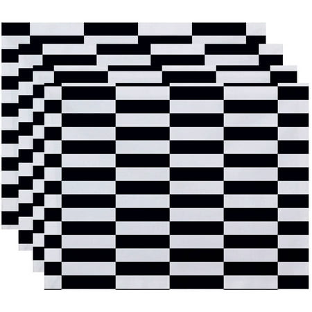 

Simply Daisy 18 x 14 Stair Stepping Stripes Print Placemats Set of 4