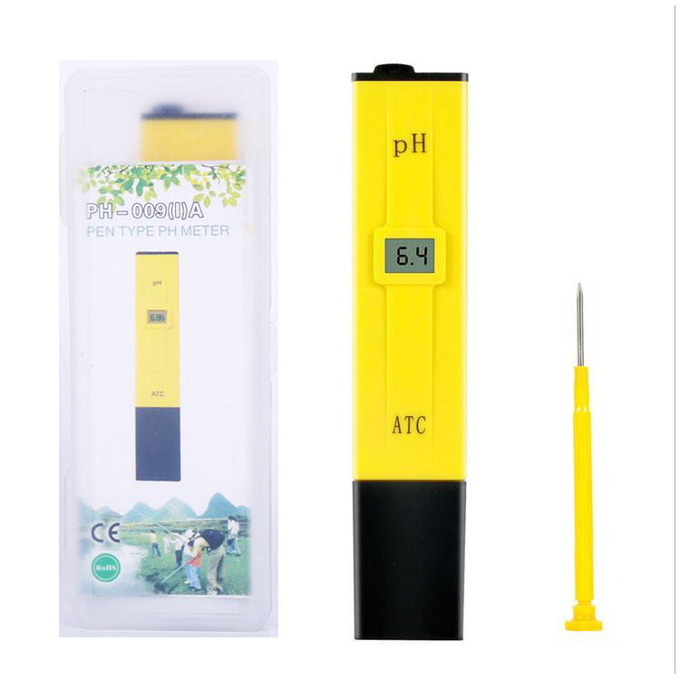 AUTOUTLET Digital PH Meter LCD Pocket Pen-Type Water Tester for Aquarium Water Pool Calibration,pH 0-14 0.01 pH Resolution 
