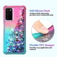 thumbnail image 5 of Galaxy A03S Case,Samsung 03S Case with HD Screen Protector,Gradient Quicksand Glitter Liquid Floating Waterfall Durable Girls Cute Phone Case for Samsung Galaxy A03S (Purple/Blue), 5 of 15