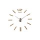 thumbnail image 1 of Etiqueta engomada del espejo del reloj de pared del número grande de DIY etiqueta de decoración de oficina en el hogar-marrón TIME Brown Zulema Reloj de pared 3D, 1 of 8