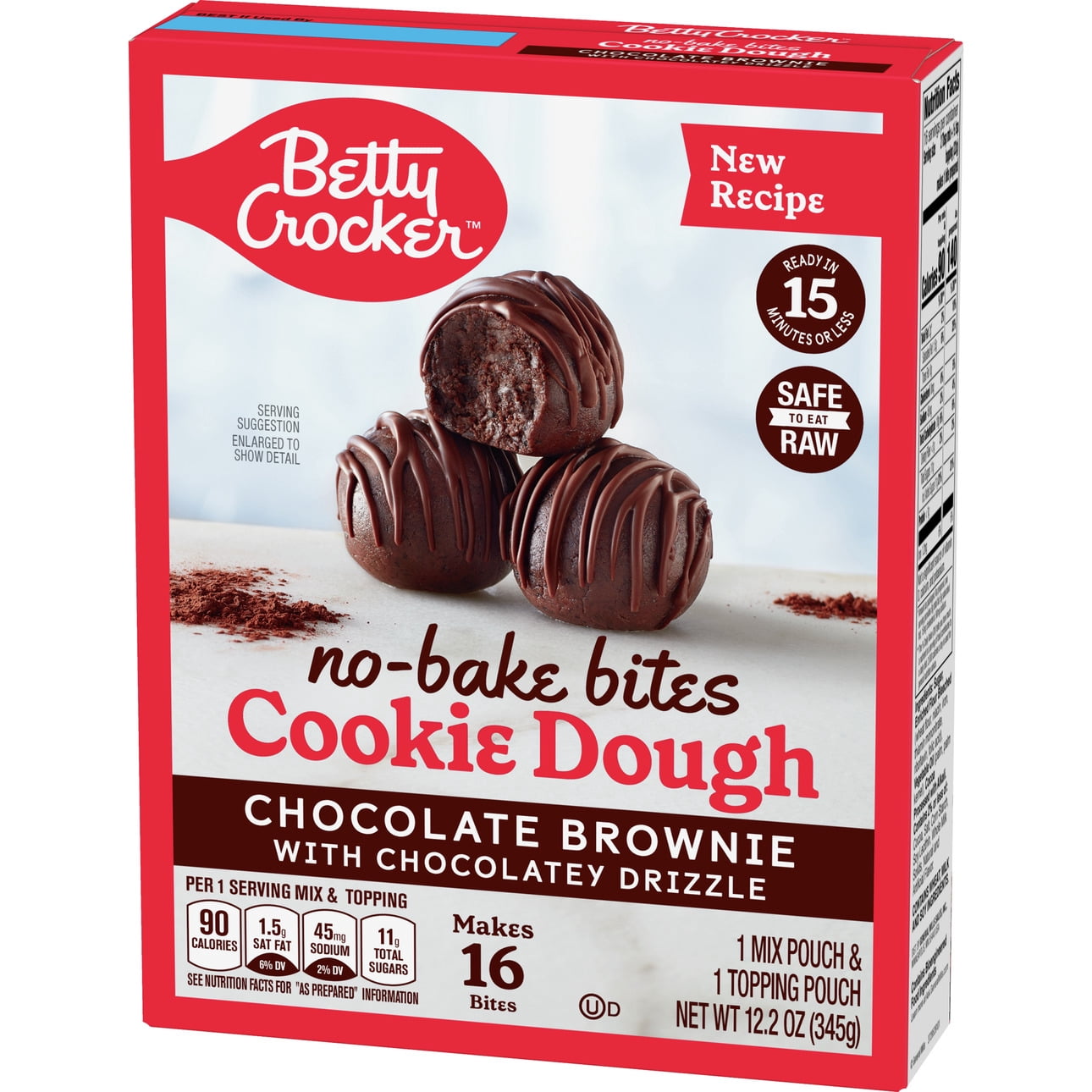 Betty Crocker Chocolate Brownie No-Bake Cookie Dough, 12.2 oz