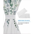 thumbnail image 3 of Eucalyptus Leaves Blackout Door Curtains for French, Glass,Front, Back, Patio Door, Teal Botanical Summer Weeping Thermal Insulated Rod Pocket Window Curtain Drapes With Tiebacks 54"x40", 3 of 5