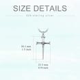 thumbnail image 7 of Three Nail Cross Necklace 925 Sterling Silver 3 Nail Cross Pendant Christian Jewelry Gifts for Men 22+2", 7 of 7