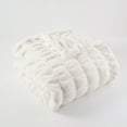 thumbnail image 5 of Battilo Fuzzy Faux Fur Throw Blanket, Soft Warm Reversible Rabbit Fur Blanket for Bed Couch, Cream Ivory Throw Blanket for Fall Winter and Spring, 50x60 Inches, 5 of 5